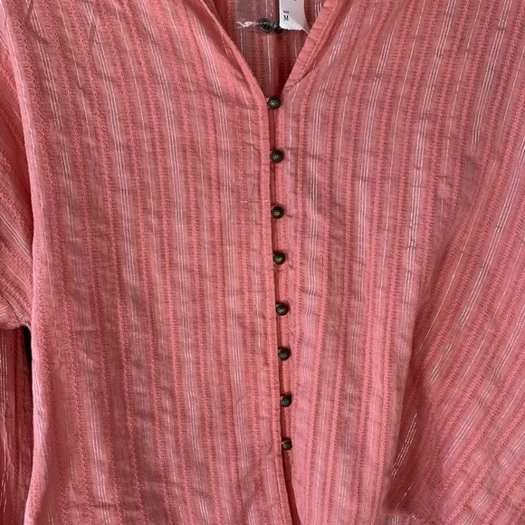 Pilcro Pink Long Sleeve Button Down Blouse - Picture 11 of 11